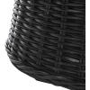 SAFAVIEH Home Collection Ruxton Dark Brown Rattan Round Coffee Table Ottoman(Black)