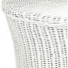 SAFAVIEH Home Collection Ruxton Dark Brown Rattan Round Coffee Table Ottoman(White)