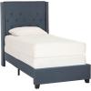 SAFAVIEH Home Collection Winslet Light Grey & Espresso Bed, Full(Light Grey)