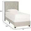 SAFAVIEH Home Collection Winslet Light Grey & Espresso Bed, Full(Navy)