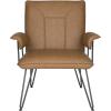 SAFAVIEH Home Johannes Mid-Century Camel Brown Arm Chair, 0(Camel)