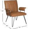 SAFAVIEH Home Johannes Mid-Century Camel Brown Arm Chair, 0(Camel)