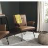 SAFAVIEH Home Johannes Mid-Century Camel Brown Arm Chair, 0(Camel)
