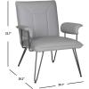 SAFAVIEH Home Johannes Mid-Century Camel Brown Arm Chair, 0(Grey)