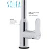 SAFAVIEH KCF2560C Solea Collection Euphoria Kitchen Faucet, Chrome