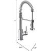 SAFAVIEH KCF2561C Solea Collection Arcadia Kitchen Faucet, Chrome