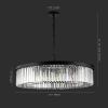SAFAVIEH Lighting Collection Jennaya Crystal Art Deco 32-inch Diameter Adjustable Hanging Chandelier Light Fixture (LED Bulbs Included)