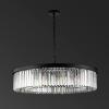 SAFAVIEH Lighting Collection Jennaya Crystal Art Deco 32-inch Diameter Adjustable Hanging Chandelier Light Fixture (LED Bulbs Included)