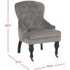 SAFAVIEH Mercer Collection Robert Light Brown Linen Club Chair(Mushroom)