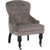 SAFAVIEH Mercer Collection Robert Light Brown Linen Club Chair(Mushroom)