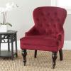 SAFAVIEH Mercer Collection Robert Light Brown Linen Club Chair(red)