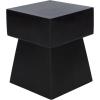 SAFAVIEH Outdoor Collection Zen Mushroom Modern Dark Grey Concrete Accent Table (Fully Assembled)(Black)