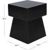 SAFAVIEH Outdoor Collection Zen Mushroom Modern Dark Grey Concrete Accent Table (Fully Assembled)(Black)