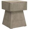 SAFAVIEH Outdoor Collection Zen Mushroom Modern Dark Grey Concrete Accent Table (Fully Assembled)(Grey)
