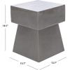 SAFAVIEH Outdoor Collection Zen Mushroom Modern Dark Grey Concrete Accent Table (Fully Assembled)(Grey)