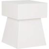 SAFAVIEH Outdoor Collection Zen Mushroom Modern Dark Grey Concrete Accent Table (Fully Assembled)(Ivory)