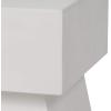 SAFAVIEH Outdoor Collection Zen Mushroom Modern Dark Grey Concrete Accent Table (Fully Assembled)(Ivory)