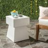 SAFAVIEH Outdoor Collection Zen Mushroom Modern Dark Grey Concrete Accent Table (Fully Assembled)(Ivory)