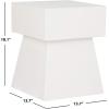 SAFAVIEH Outdoor Collection Zen Mushroom Modern Dark Grey Concrete Accent Table (Fully Assembled)(Ivory)