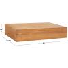 SAFAVIEH Outdoor Couture Collection Kauai Natural Solid Wood Teak Rectangular Coffee Table (CPT1042A)