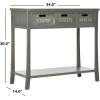 Safavieh American Homes Collection Autumn Vintage Cream 3-Drawer Console Table(Ash Grey)