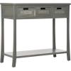 Safavieh American Homes Collection Autumn Vintage Cream 3-Drawer Console Table(Ash Grey)