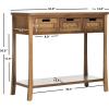 Safavieh American Homes Collection Autumn Vintage Cream 3-Drawer Console Table(Oak)