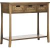 Safavieh American Homes Collection Autumn Vintage Cream 3-Drawer Console Table(Oak)