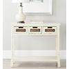 Safavieh American Homes Collection Autumn Vintage Cream 3-Drawer Console Table(Vintage Cream)