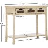 Safavieh American Homes Collection Autumn Vintage Cream 3-Drawer Console Table(Vintage Cream)