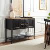 Safavieh American Homes Collection Charlotte Medium Oak Sideboard(Black / Oak)