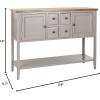 Safavieh American Homes Collection Charlotte Medium Oak Sideboard(Quartz Grey / Oak)