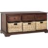 Safavieh American Homes Collection Damien Vintage Grey 3 Drawer Storage Unit(Dark Cherry)