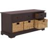 Safavieh American Homes Collection Damien Vintage Grey 3 Drawer Storage Unit(Dark Chocolate)