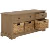 Safavieh American Homes Collection Damien Vintage Grey 3 Drawer Storage Unit(Desert Brown)