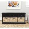 Safavieh American Homes Collection Damien Vintage Grey 3 Drawer Storage Unit(Distressed / Black)