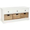 Safavieh American Homes Collection Damien Vintage Grey 3 Drawer Storage Unit(Distressed Cream)