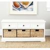 Safavieh American Homes Collection Damien Vintage Grey 3 Drawer Storage Unit(Distressed Cream)