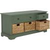 Safavieh American Homes Collection Damien Vintage Grey 3 Drawer Storage Unit(Dusty Green)