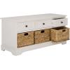 Safavieh American Homes Collection Damien Vintage Grey 3 Drawer Storage Unit(Ivory)