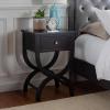 Safavieh American Homes Collection Maxine Vintage Cream Accent Table,Vanilla(Black)