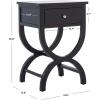Safavieh American Homes Collection Maxine Vintage Cream Accent Table,Vanilla(Black)