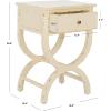 Safavieh American Homes Collection Maxine Vintage Cream Accent Table,Vanilla(Vanilla)