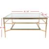Safavieh American Homes Collection Mieka Gold Leaf Glass Couture Cocktail Table(Gold/Glass)