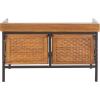 Safavieh American Homes Collection Noah Antiqued Pewter and Oak Storage Bench(Oak)