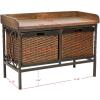 Safavieh American Homes Collection Noah Antiqued Pewter and Oak Storage Bench(Pewter / Oak)