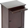 Safavieh American Homes Collection Raven Vintage Grey Tall Storage Unit(Dark Cherry)