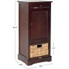 Safavieh American Homes Collection Raven Vintage Grey Tall Storage Unit(Dark Cherry)