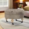Safavieh Clara Round Ottoman(Mushroom)