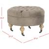 Safavieh Clara Round Ottoman(Mushroom)